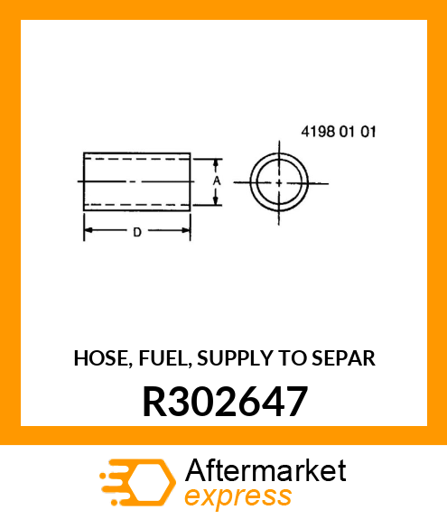 HOSE, FUEL, SUPPLY TO SEPAR R302647