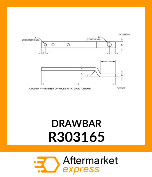 DRAWBAR R303165