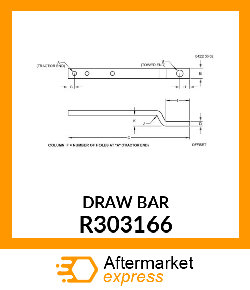 DRAWBAR R303166