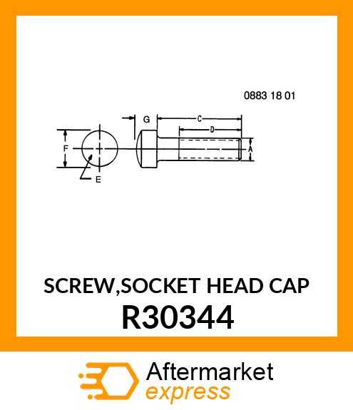 SCREW,SOCKET HEAD CAP R30344