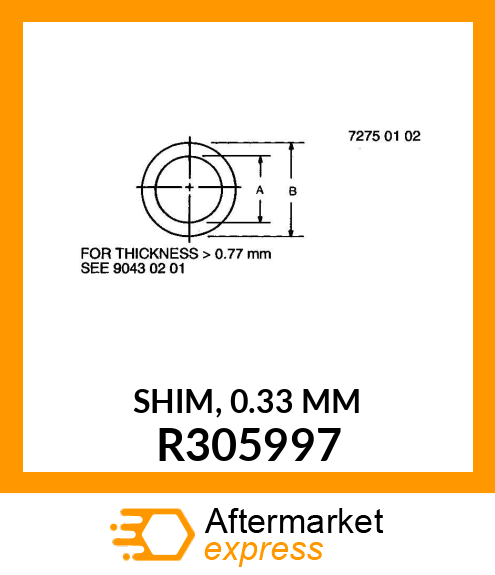 SHIM, 0.33 MM R305997