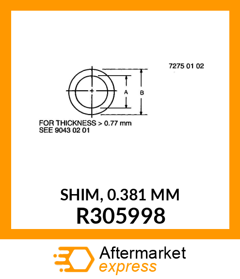 SHIM, 0.381 MM R305998