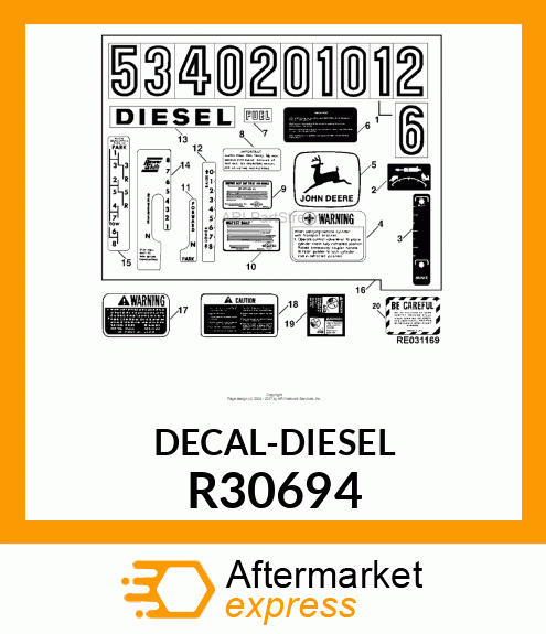 LABEL, COMANIA,DIESEL R30694