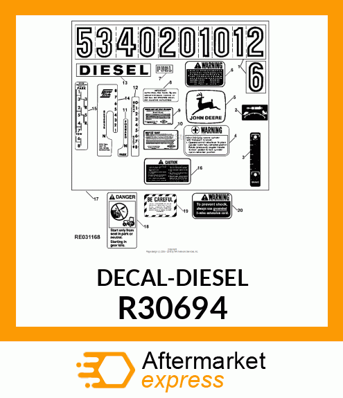 LABEL, COMANIA,DIESEL R30694