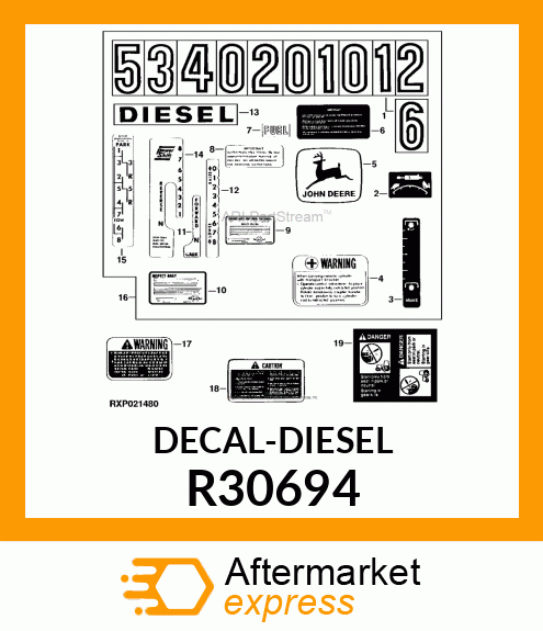 LABEL, COMANIA,DIESEL R30694