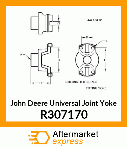 UNIVERSAL JOINT YOKE, REAR TLS YOKE R307170