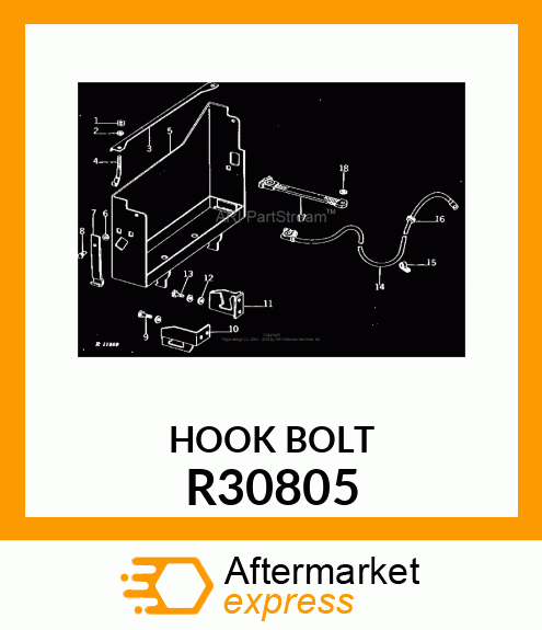 HOOK BOLT, BATTERY CLAMP R30805