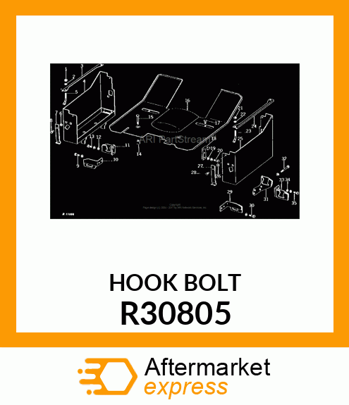 HOOK BOLT, BATTERY CLAMP R30805