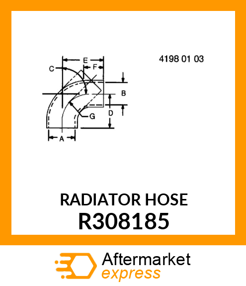 RADIATOR HOSE, ELBOW R308185