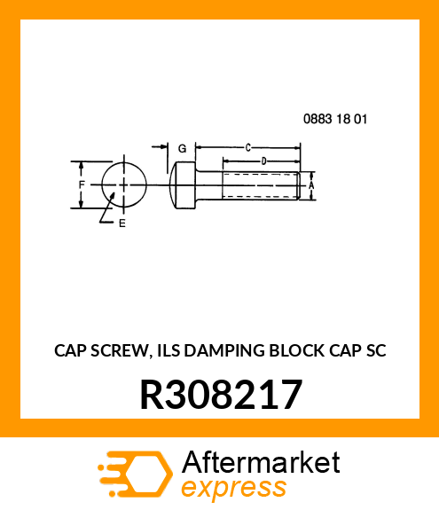 CAP SCREW, ILS DAMPING BLOCK CAP SC R308217