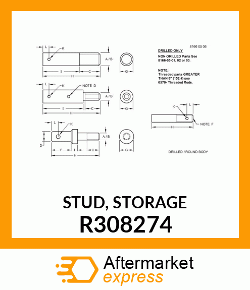 STUD, STORAGE R308274