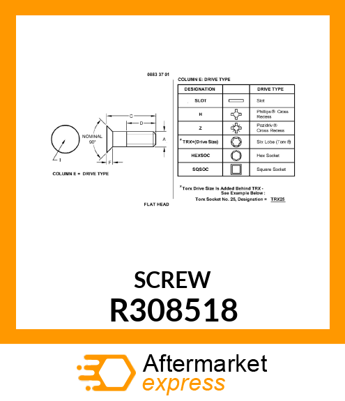 SCREW R308518