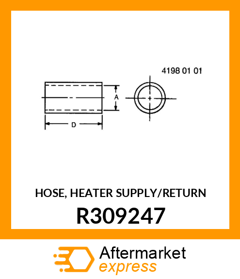 HOSE, HEATER SUPPLY/RETURN R309247