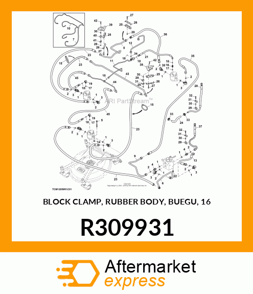 BLOCK CLAMP, RUBBER BODY, BUEGU, 16 R309931