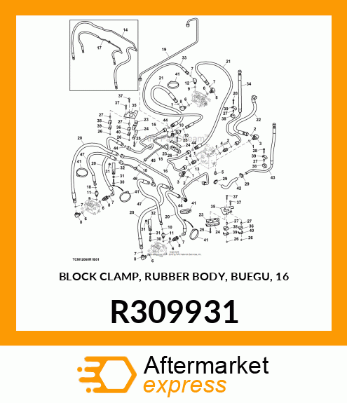 BLOCK CLAMP, RUBBER BODY, BUEGU, 16 R309931