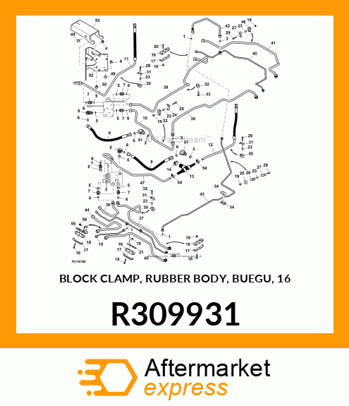 BLOCK CLAMP, RUBBER BODY, BUEGU, 16 R309931