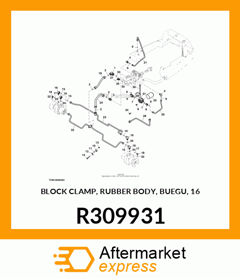 BLOCK CLAMP, RUBBER BODY, BUEGU, 16 R309931