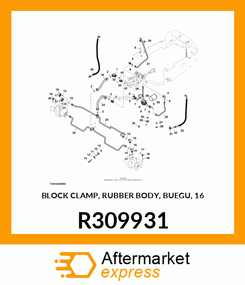 BLOCK CLAMP, RUBBER BODY, BUEGU, 16 R309931