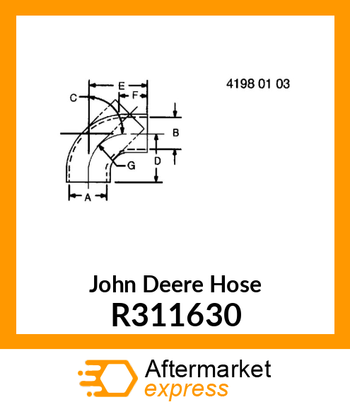 HOSE, INTAKE ELBOW R311630