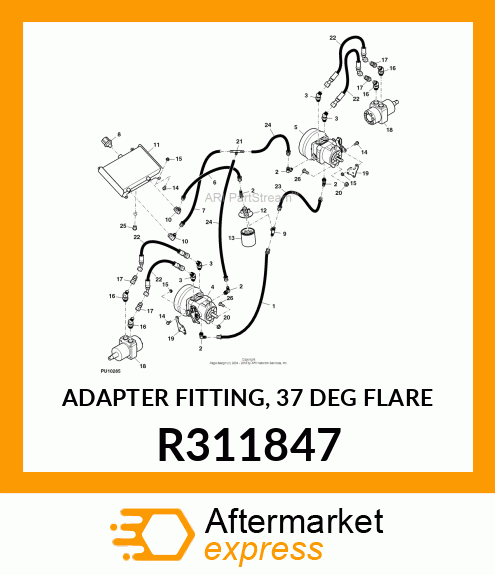 ADAPTER FITTING, 37 DEG FLARE R311847