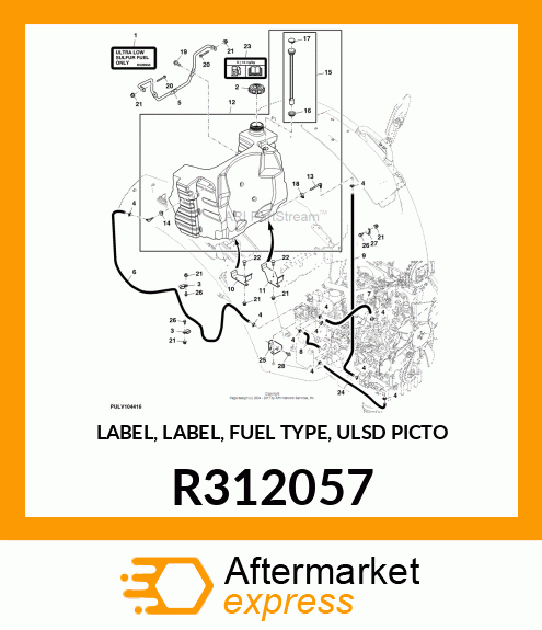 LABEL, LABEL, FUEL TYPE, ULSD PICTO R312057