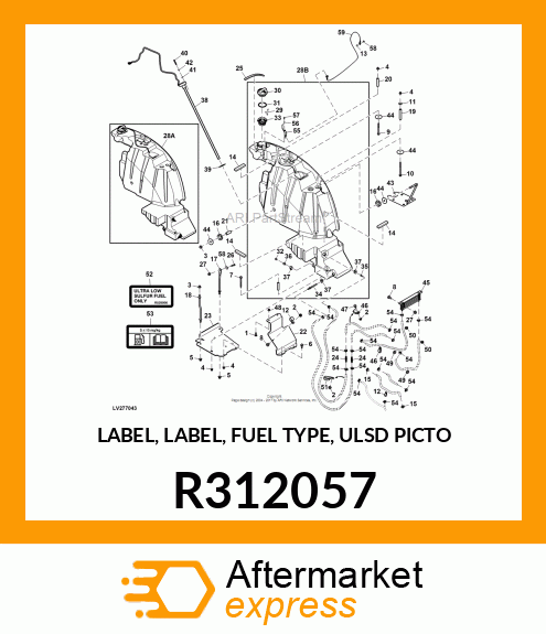 LABEL, LABEL, FUEL TYPE, ULSD PICTO R312057