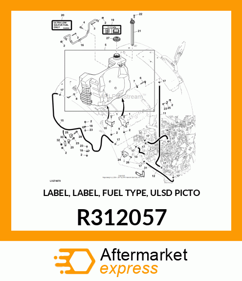 LABEL, LABEL, FUEL TYPE, ULSD PICTO R312057