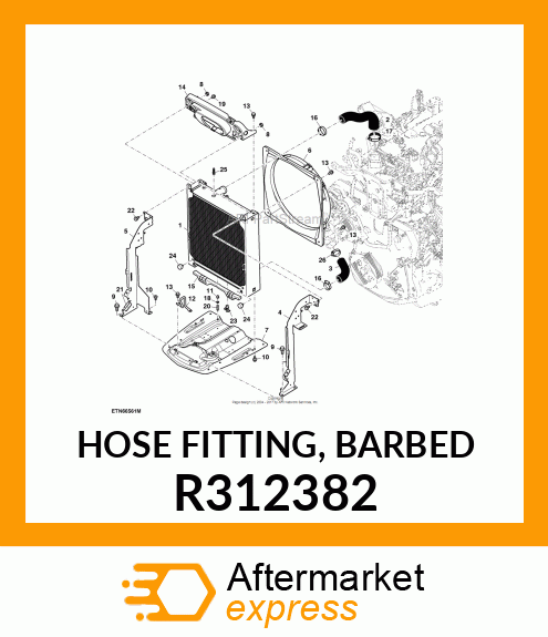 HOSE FITTING, BARBED R312382