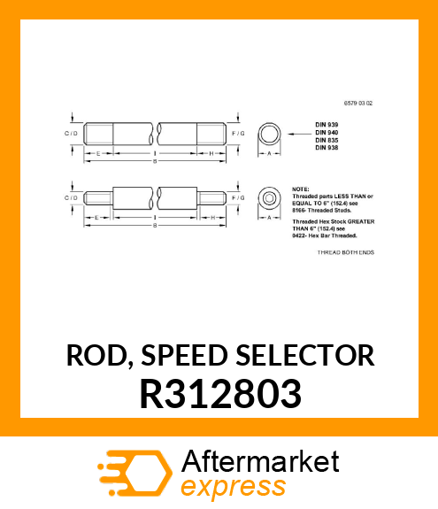 ROD, SPEED SELECTOR R312803