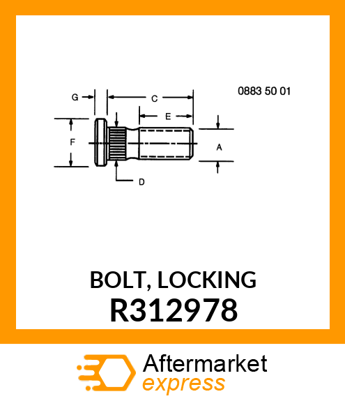 BOLT, LOCKING R312978