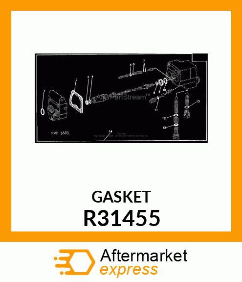 GASKET,BRAKE VALVE HOUSING R31455