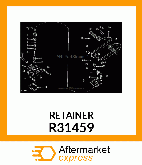 RETAINER,BRAKE OPER ROD STOP R31459