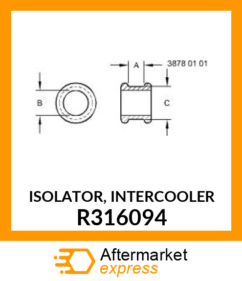 ISOLATOR, INTERCOOLER R316094