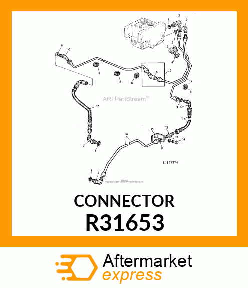 CONNECTOR,BULKHEAD UNION R31653