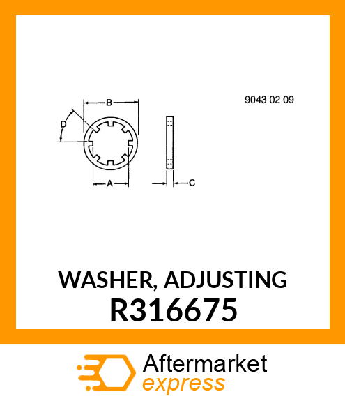 WASHER, ADJUSTING R316675
