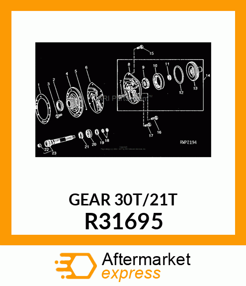 GEAR,CLUTCH OIL PUMP DRIVE R31695