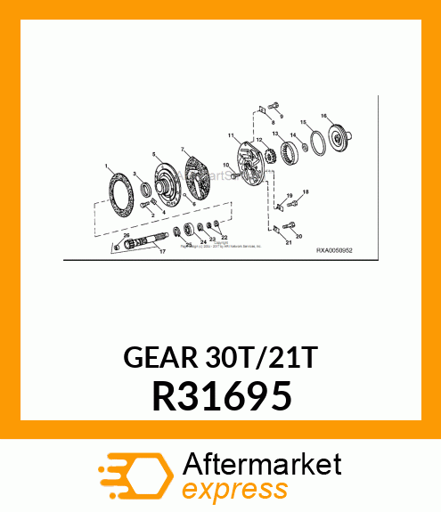 GEAR,CLUTCH OIL PUMP DRIVE R31695