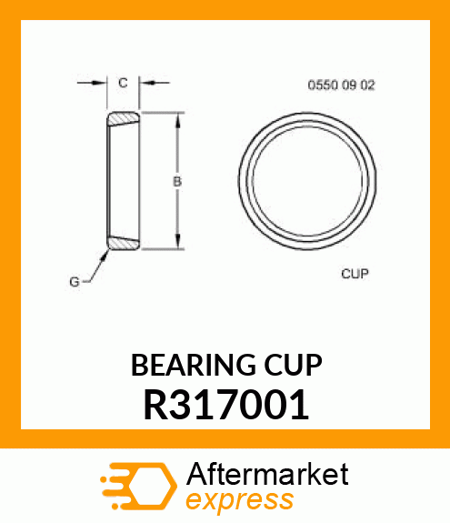 BEARING CUP, 33112, THIN DENSE CHRO R317001