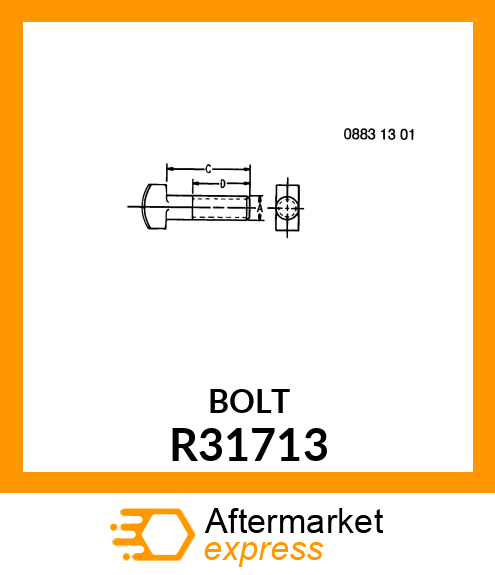 BOLT, SPECIAL T HEAD R31713