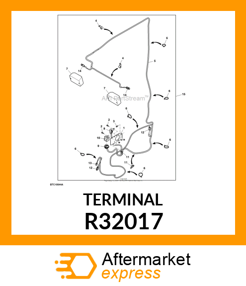 TERMINAL, PRIMARY, N/ 10 SPADE WIRE R32017