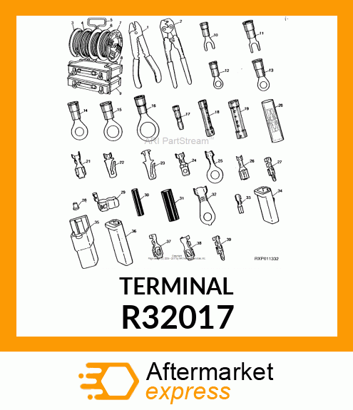 TERMINAL, PRIMARY, N/ 10 SPADE WIRE R32017