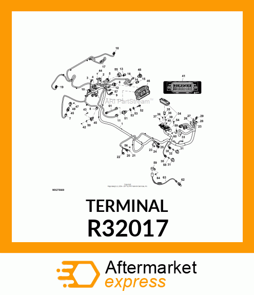 TERMINAL, PRIMARY, N/ 10 SPADE WIRE R32017