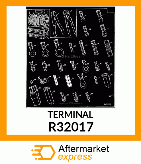 TERMINAL, PRIMARY, N/ 10 SPADE WIRE R32017