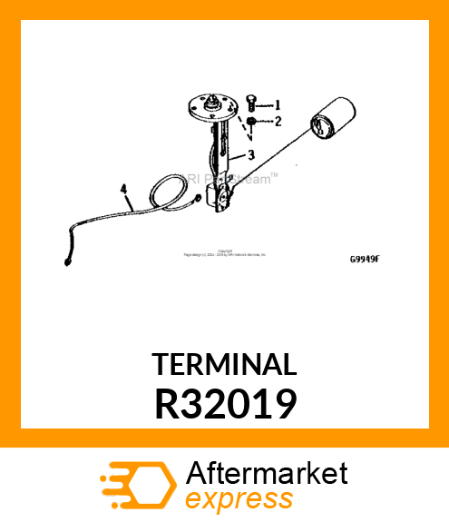 TERMINAL,PRIMARY,NO.10 EYELET WIRE R32019