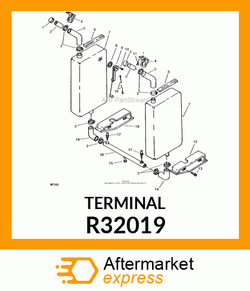 TERMINAL,PRIMARY,NO.10 EYELET WIRE R32019