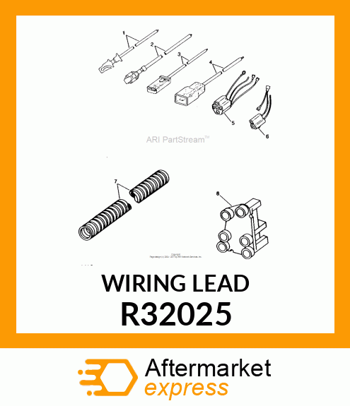 TERMINAL,MALE BLADE,WITH LEAD R32025