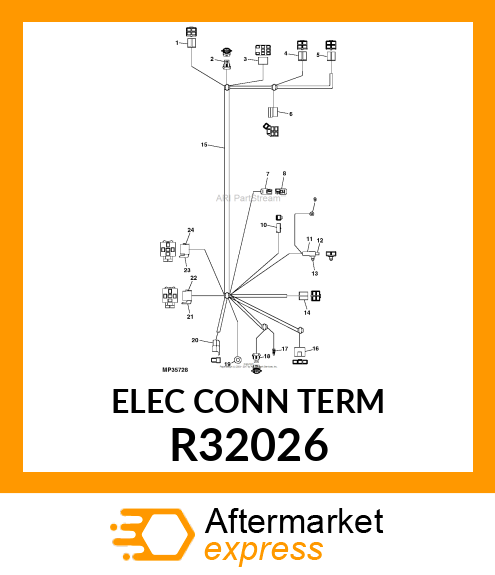 ELEC. CONNECTOR TERMINAL, MALE BULL R32026