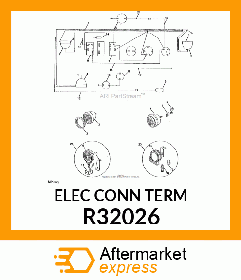 ELEC. CONNECTOR TERMINAL, MALE BULL R32026