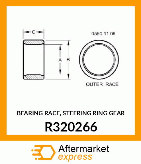 BEARING RACE, STEERING RING GEAR R320266