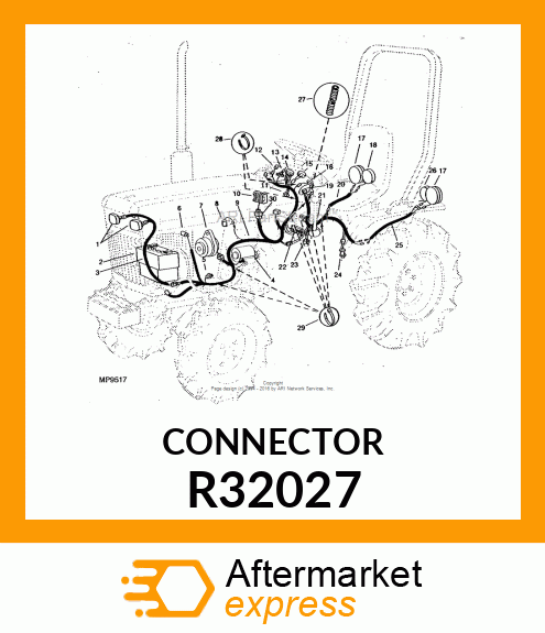 ELEC. CONNECTOR TERMINAL, SPLICE,14 R32027